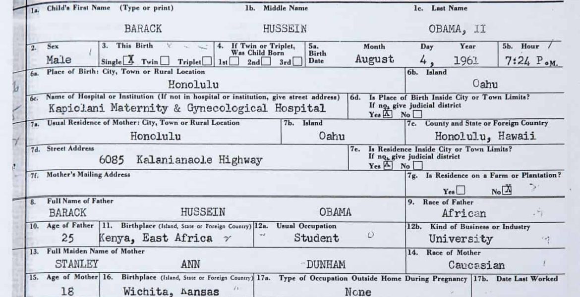 Barack Obama birth certificate